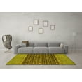 thumbnail image 3 of Ahgly Company Indoor Square Abstract Yellow Modern Area Rugs, 4' Square, 3 of 4