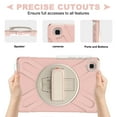 thumbnail image 6 of Allytech Galaxy Tab A7 10.4" Case with Screen Protector, SM-T500 T505 T507 Case, Shock-absorbing Rugged Kickstand Hand Strap Defender Case Cover for Samsung Galaxy Tab A7 10.4" T500, Pink, 6 of 9