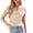 Khaki, variant on BESEW7 Women's Summer Tops Casual Short Sleeve Blouses Solid Crew Neck Relaxed Fit Knit Tee for Business Work Holiday Everyday Wear Sky Blue 4XL
