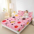 thumbnail image 4 of Homewish Red Black Planet Twin Sheet Sets,Cartoon Astronaut Rocket Twin Fitted Sheet,Kawaii Stars Print Flat Sheet For Boys Girls,Breathable Home Decor,3-Piece, 4 of 7