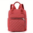 thumbnail image 1 of Mochila Acolchada Con Rombos, Bolso De Mano Con Asa Superior Para Mujer, Bolso Escolar De Viaje Informal De Nailon, 1 of 4