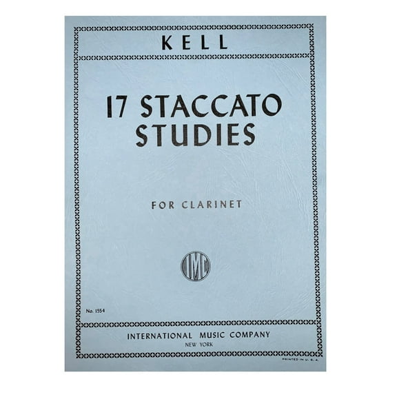 INT1554 - Kell 17 Staccato Studies For Clarinet