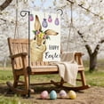 thumbnail image 6 of DAMAI Happy Easter Garden Flag 12x18 Inch Double Sided Bunny and Hanging Easter Egg Design Burlap Welcome Easter Garden Flag for Outside Outdoor Decor, 6 of 6