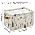 thumbnail image 4 of Yayeee 2 Pack Canvas Storage Basket with Handles for Shelves Fabric Bins Closet Organizer, Beige Christmas Forest, 4 of 8