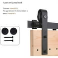 thumbnail image 3 of 2pc Sliding Barn Door Hardware Set Black Anti-jump Disk Block, 3 of 5