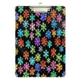 thumbnail image 2 of Colorful Snowflakes 12.5x9in Clipboard, Durable Acrylic with Metal Clip and Wall Hook for Office or Classroom, 2 of 10