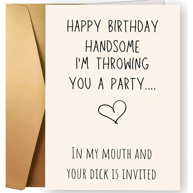 Funny Birthday Cards for Men, Birthday Cards for Men, Birthday Cards for Husband, Birthday Card for Him, Boyfriend, Adult Birthday Cards, Rude, Funny Birthday Card