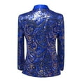 thumbnail image 3 of Toimothcn Suit Jacket For Men Autumn Winter Casual Slim Fit Suit Jacket Gold Floral Embroidery Sequins Business Lapel Two Button Stage Performance Blazer Comfy Men's Clothing, 3 of 4