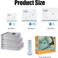thumbnail image 7 of Cordless Travel Vacuum Storage Compression Bag Set with Rechargeable Pump, Rechargeable Vacuum, Travel Vacuums Bags Packing Seal for Clothes Storage (6S+6M+6L), 7 of 7