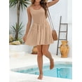 thumbnail image 3 of ZOELNIC Womens Summer Dress Sleeveless Mini Dresses Fashion Casual Fit Flowy Tiered Boho Beach Vacation Sundress, S, 3 of 5