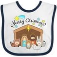 thumbnail image 3 of Inktastic Merry Christmas Cute Nativity Scene Boys or Girls Baby Bib, 3 of 4
