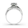 thumbnail image 6 of Blue Jewelry 1.8 Ct Round Cut Diamond Rings - 14K White Gold Plated - Bypass Designer Halo Engagement Diamond Ring for Women's - CrissCross Splite Shank Beautiful Anniversary Ring, 6 of 11