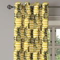 thumbnail image 3 of Ambesonne Fruits Grommet Curtain, Modern Pineapple Motif, 50" x 54", Earth Yellow White, 3 of 6