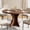 Reddish brown, variant on 47 Inch Round Dining Table for 4-6 People, Modern Pedestal Kitchen Table with Unique K-Shaped Base, Space-Saving Circle Wood Table for Small Spaces, Easy Assembly Dining Room Furniture,Brown