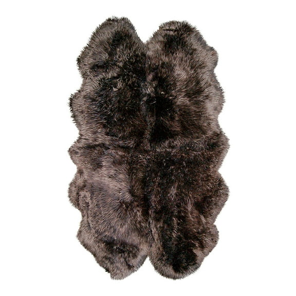 4" X 6" X 2" Chocolate Quattro Sheepskin Area Rug