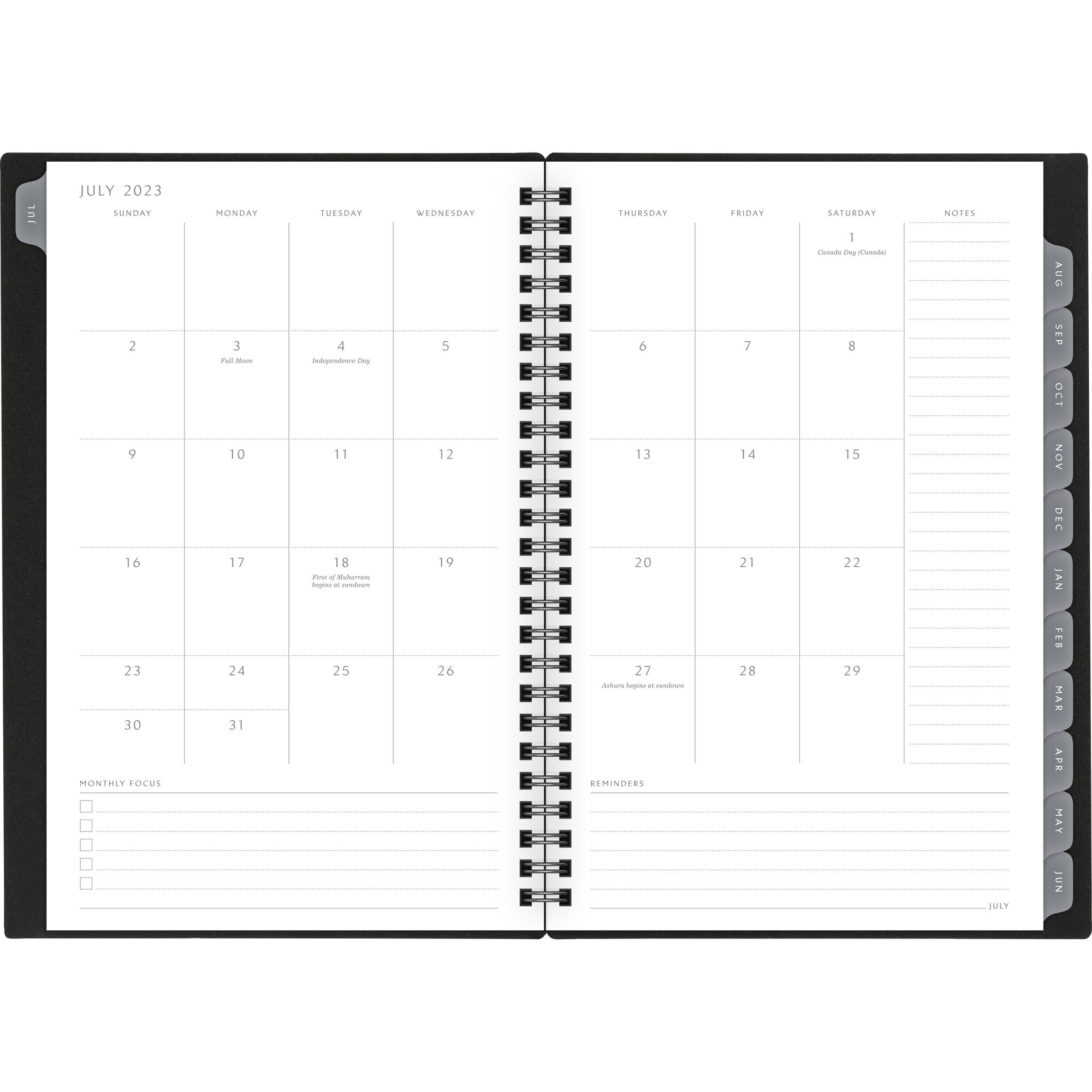 AT-A-GLANCE Elevation Academic 2023-2024 Weekly Monthly Planner Black Small 5 12