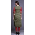 thumbnail image 4 of Bimba Kurti Droit Décontracté Imprimé Manches 3/4 Robe Kurta Longue pour Femmes, 4 of 6