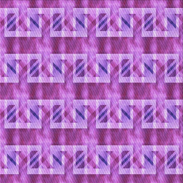 Ahgly Company Machine Washable Indoor Square Transitional Violet Purple Area Rugs, 5' Square