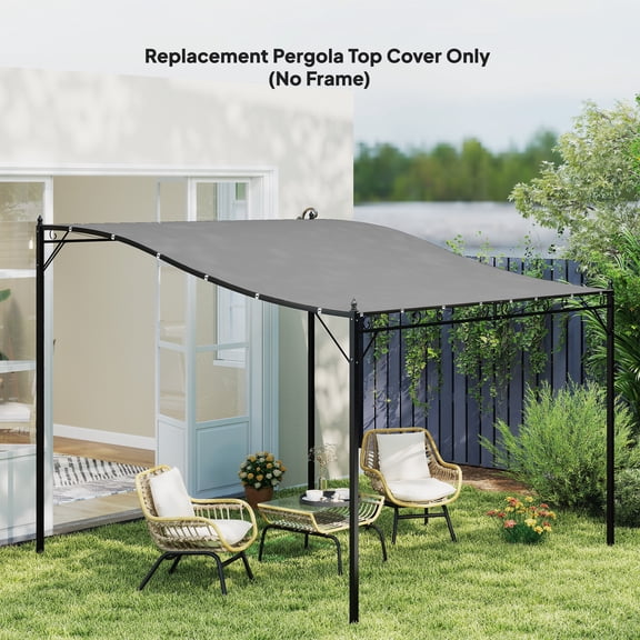 Outsunny Pergola Canopy Replacement for 10' x 10' Pergola (Outsunny 84C-038 Series), with Drainage Holes, Dark Gray