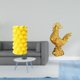 thumbnail image 2 of Jarrón de flores de y figura de pollo, decoración Feng Shui para mesa, sala de estar, escritorio, adorno, contenedor de , estatua par, 2 of 8
