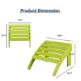 thumbnail image 2 of Aoodor Outdoor Adirondack Ottoman, HDPE Adirondack Chair Ottoman, Outdoor Patio Weather Resistant  for Patio, Porch, Backyard, Garden, Lawn, Deck - Green, 2 of 8