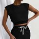 thumbnail image 4 of ICHUANYI Clearance Women's Fashion Solid Casual Short Sleeved Round-Neck Top/Shirt Suit ICHUANYI "ICHUANYI", 4 of 8