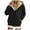 Black, variant on larppty Women's Winter Sherpa-Lined Warm Casual Solid Long Sleeve Zipper Hooded Jacket With Pockets（Dark Green，M）