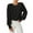 Black, variant on Womens Cable Knit Sweaters Crewneck Long Sleeve Chunky Knit Sweater Tops Fashion Fall Pullover Knitwear M