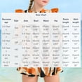 thumbnail image 3 of SGFCWSX Girls Rash Guard Swimsuit, Swimdress and Bottom, Kids 2-Piece Print Full-Zip Ruffle Long Sleeve Swimwear for Beach Orange Size 2-3 Years, 3 of 7
