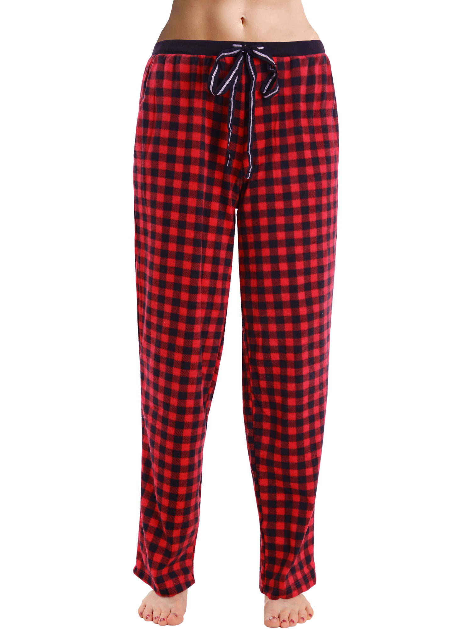 Int Intimate - Womens Red Black Plaid Pajama Pants Drawstring Checks ...