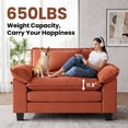 thumbnail image 2 of WACASA Modern Accent Chair and a Half, 49.5'' W Oversized Chairs in Living Room, Chenille Comfy Reading Chair, Armchair with Wide Armrests, Terracotta, 2 of 9
