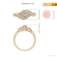 thumbnail image 4 of ANGARA Natural Diamond Halo Bypass Engagement Ring in 14K Rose Gold for Women (Size-4.1mm| Color-K| Clarity-I3) | April Birthstone, Anniversary, Jewelry Gift for Women | Natural Diamond Ring, 4 of 9