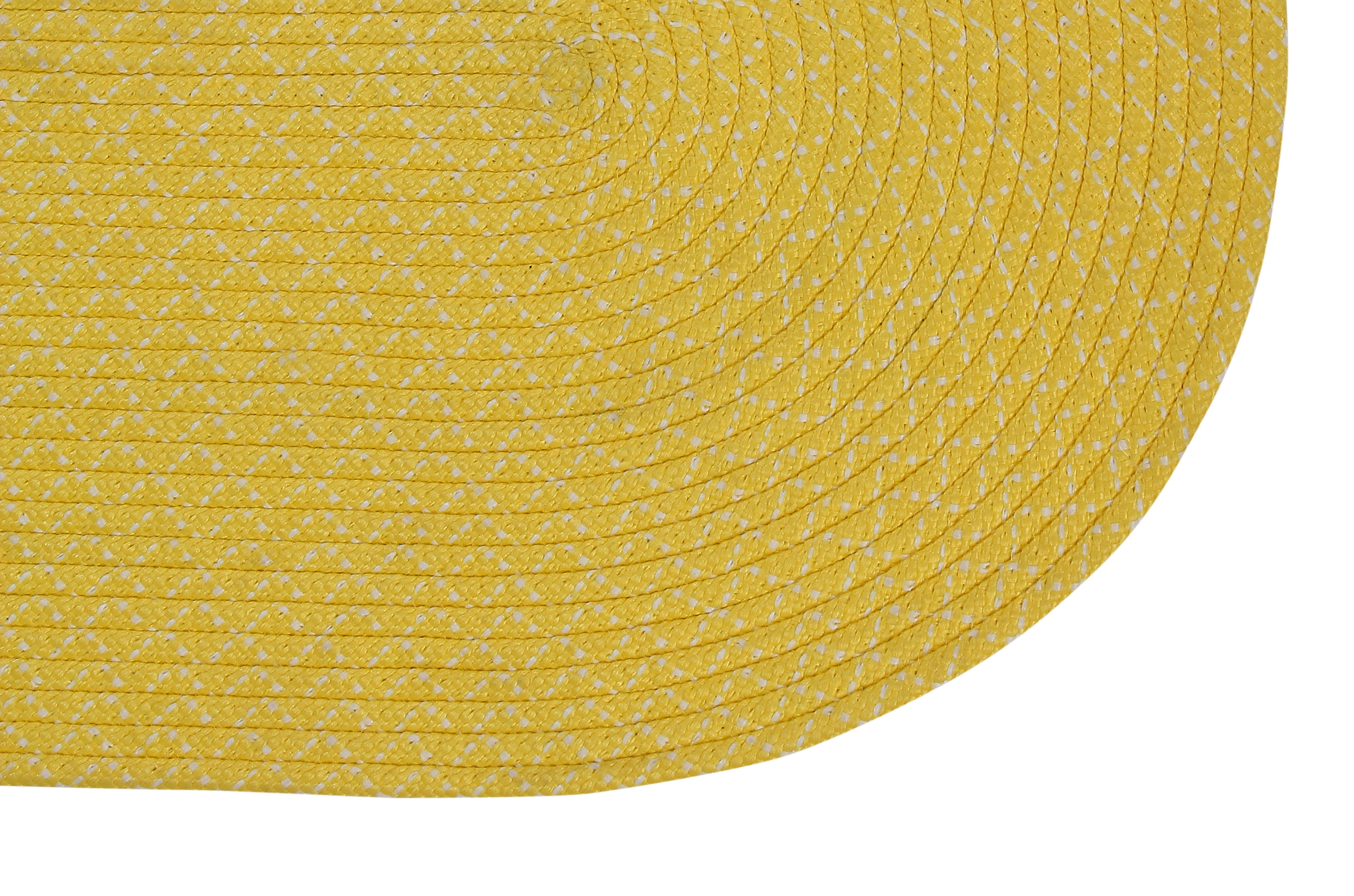 Better Trends Sunsplash Braid Collection is Durable & Stain Resistant Reversible Indoor/Outdoor Area Utility Rug 100% Polypropylene in Vibrant Colors, 24" x 60", Runner, Yellow