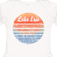 thumbnail image 4 of Inktastic Lake Erie Distressed Retro Sunset Boys or Girls Long Sleeve Baby Bodysuit, 4 of 5
