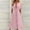 🔥 Pink, variant on Sentmoon Dresses for Women Plus Size Formal Dresses for Women 2026 Solid Color Short Sleeve V Neck Tie Regular Fit Summer Maxi Dress for Yoga and Pilates S-3XL