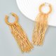 thumbnail image 3 of Pendientes de borla, Pendientes geométricos para mujer, Pendientes de borla largos trenzados bohemios, Pendientes redondos Joyería bohemia, 3 of 5