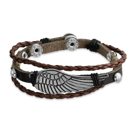 Guardian Angel Wing Feather Brown Genuine Leather Rope Multi Strand Wristband Surf Zen Bracelet For Women Men Snaps Canada - How To Add Snaps Leather Bracelet Guardian Angel Wing Feather Brown Genuine Leather Rope Multi Strand Wristband Surf Zen Bracelet For Women Men Snaps Canada - How To Add Snaps Leather Bracelet