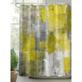 thumbnail image 3 of Yellow Grey Waterproof Fabric Shower Curtain, Modern Oil Painted Abstract Art Aesthetics Shower Curtain for Bathroom Curtains Bathtubs Hotel Washable Shower Curtains with 12 Hooks Long 72x78in, 3 of 6