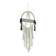 thumbnail image 5 of DecMode Black Cotton Handmade Intricately Weaved Macrame Wall Decor with Beaded Fringe Tassels, 5 of 6
