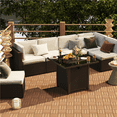 thumbnail image 3 of Renwick Pack of 10 Interlocking Flooring Tiles for Outdoor & Indoor Patio Garden 12"x12", Wood, 3 of 8