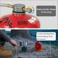 thumbnail image 2 of Whitsunday 6800W Camping Stove, 3 Burner Windproof Portable Gas Stove with Fuel Canister Adapter, Piezo Ignition, Carry Case for Outdoor Camping Hiking Green, 2 of 6