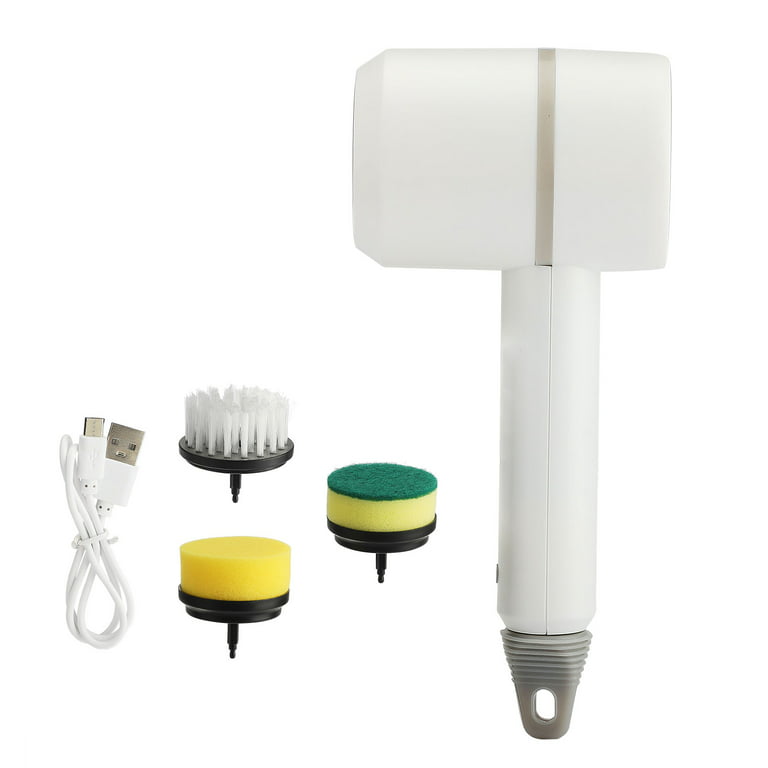 1pc 5-in-1 Cleaning Brush Electric Spin Scrubber, Electric Cleaning Brush  With 3 Brush Heads, Handheld Bathtub Brush, For Home Hotel Cleaning Tu  (3-d)