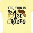 thumbnail image 4 of Inktastic Yes, This is My 1st Rodeo Cowboy Hat with Pink Band, Lasso Girls Baby Bodysuit, 4 of 5