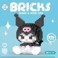 thumbnail image 4 of Bloques de construcción de Hello Kitty para niños, juguetes ensamblados, adorno decorativo, figura de Anime Sanrio, modelo Kuromi, regalo de rompecabezas de My Melody, 4 of 4
