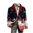 thumbnail image 6 of WRKEKC Men's Corduroy Blazer Christmas Printed Single-Breasted Pocketed Long Sleeve Casual Suit Jacket for Seasonal Styling, 6 of 7