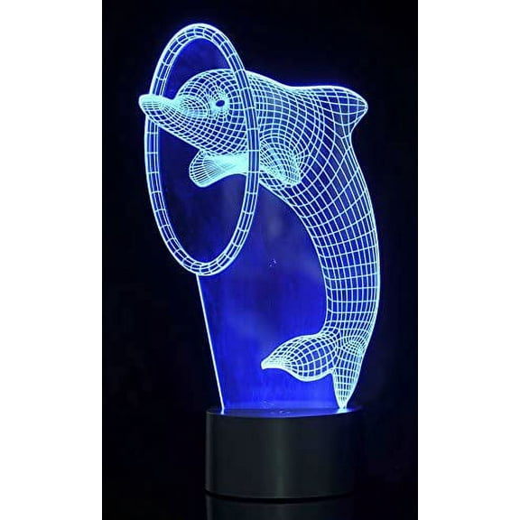 3D Dolphin Laser Cut Precision LED Lights
