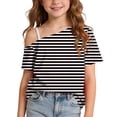 thumbnail image 3 of Piuwrlz Kids Shirts Tops 13 Girl Short Sleeve T Shirts Crew Neck T-Shirts Black Size 13 Years, 3 of 10