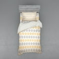 thumbnail image 1 of Ambesonne Ethnic Bedding Set 3 Pcs, Modern Bohem Flower, Twin, Apricot Grey and White, 1 of 3