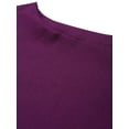 thumbnail image 4 of eloria Women's Fashion Solid Boat Neck Kurti Straight Shape With Regular Style Calf length, Color : Purple, Size : 2XL, 4 of 4