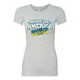 thumbnail image 2 of Made In America With Ukrainian Parts Womens Slim Fit Junior Tee, Heather Grey, XX-Large, 2 of 4